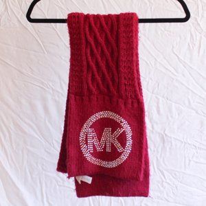 Used Michael Kors Red Knit Scarf